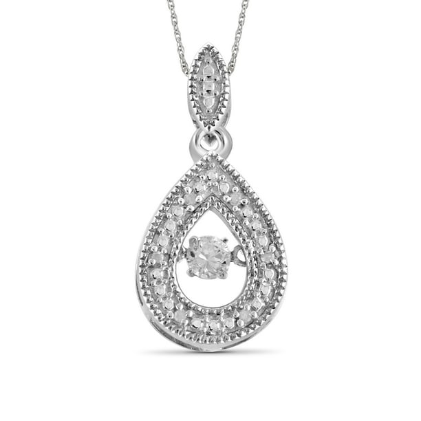 Details about   Sterling Silver Black And White Diamond Fashion Charm Pendant 18 in mm x 10 mm